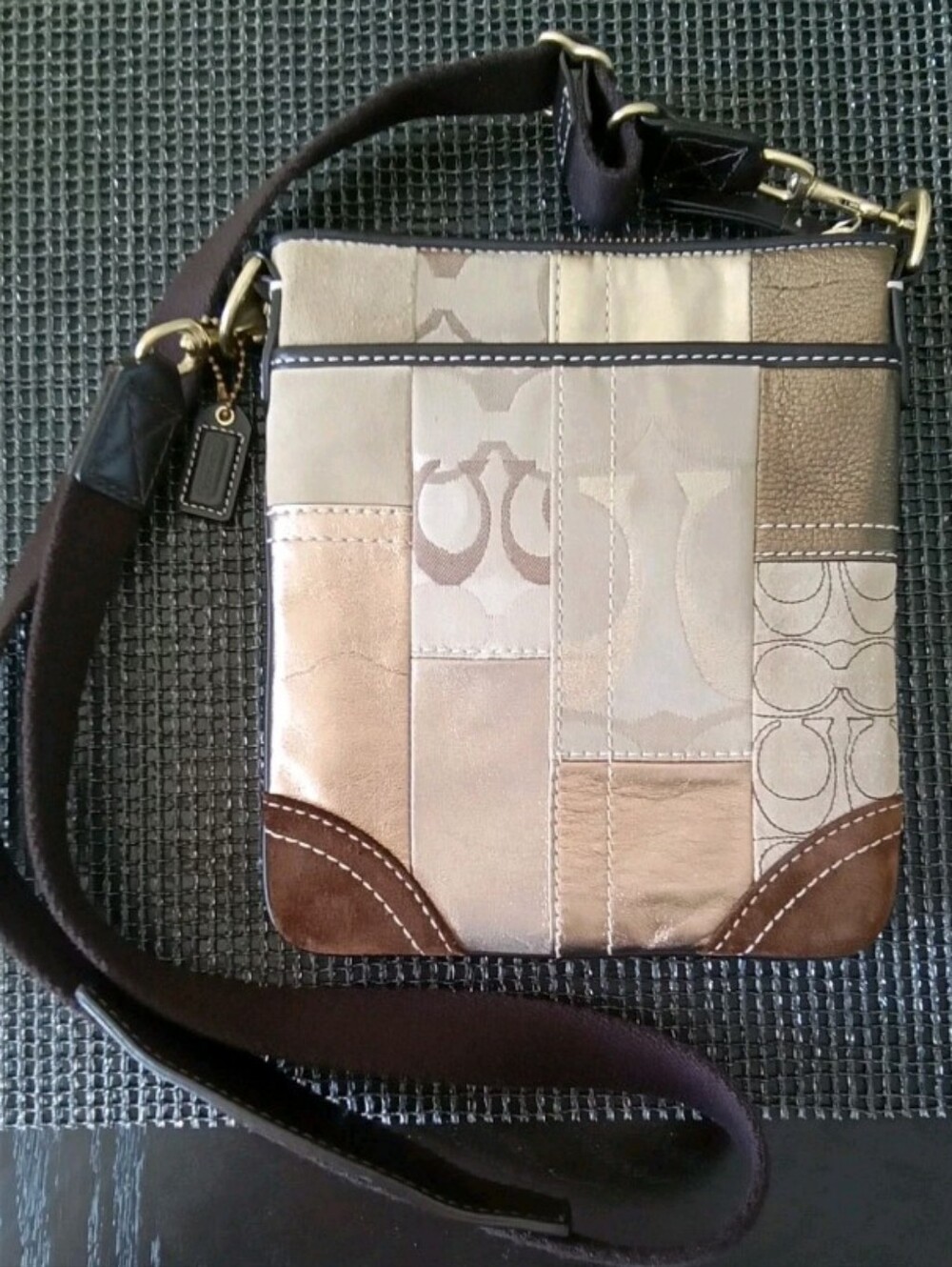 Coach Patchwork Crossbody Messenger Bag - Picture 1 of 10